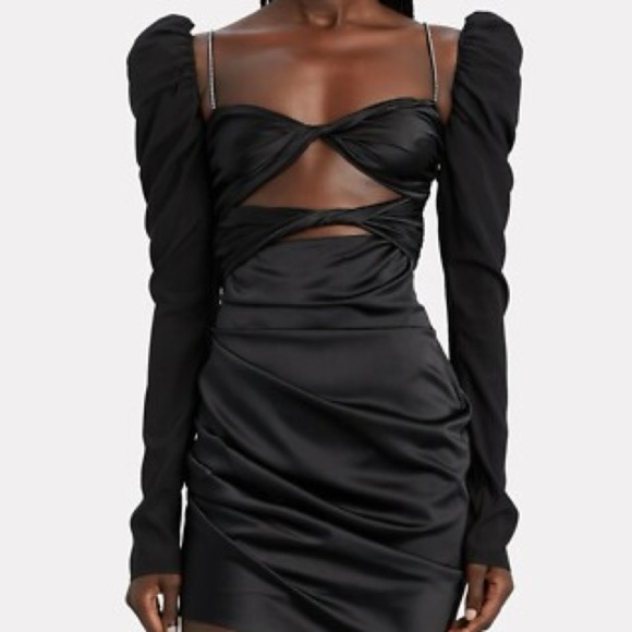 The Bar silk twisted rinestone mini dress - Picture 1 of 7
